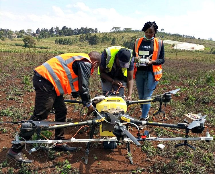 preparing to fly a drone