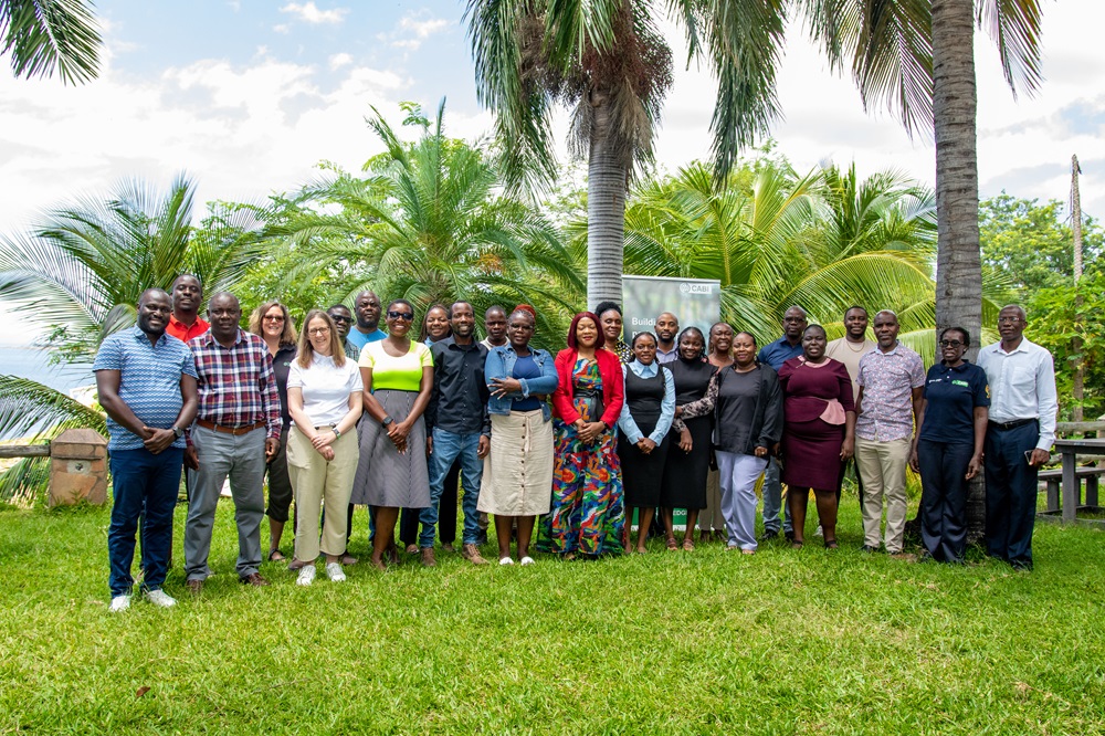 A section of the project implementation team with representatives from Ministry of Agriculture UNZA, ZARI and CABI during the review workshop