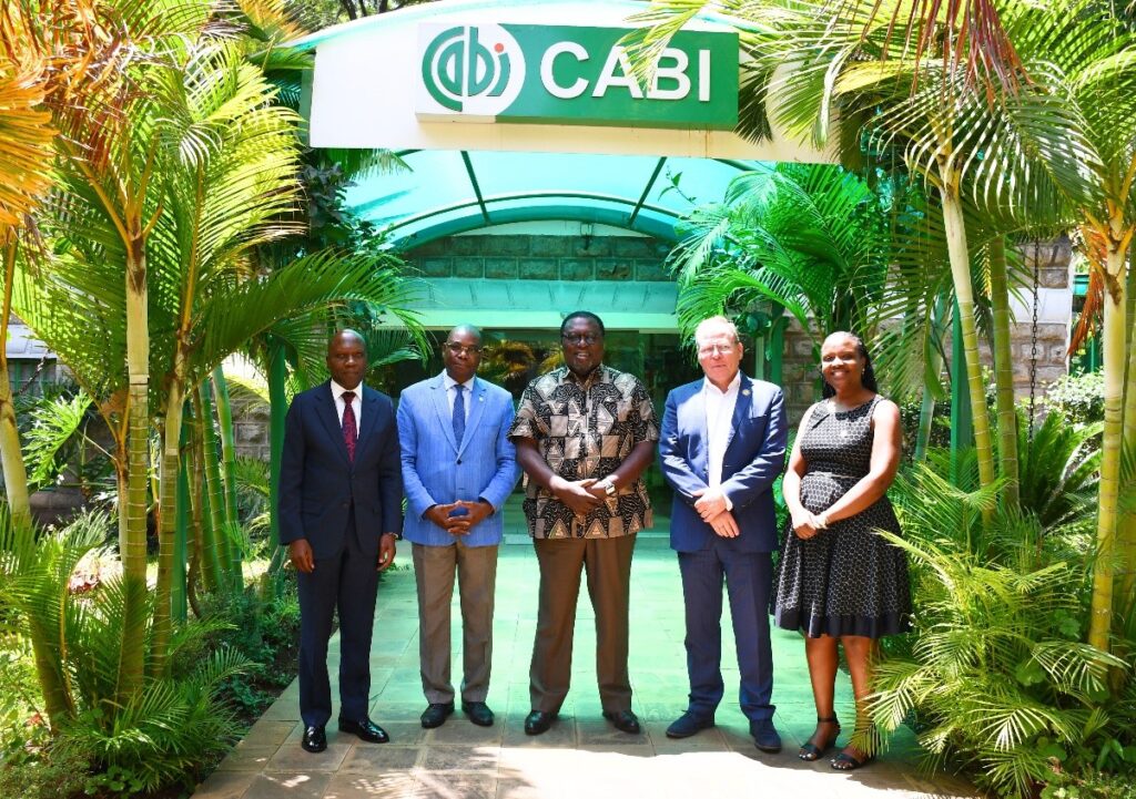 Leaders from partner organizations gather at the CABI Regional Centre for Africa in Nairobi, Kenya, during the 2025 AIRCA members meeting
