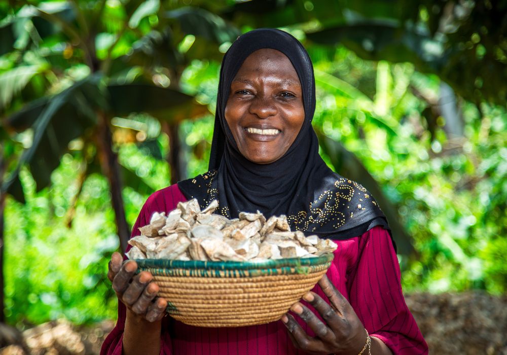 A female farmer in Uganda