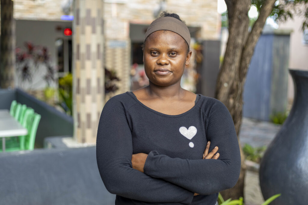 Aretha Kapele, a youth farmer from Chirundu, Zambia